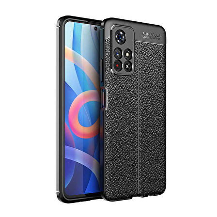 Xiaomi Poco M4 Pro 5G Kılıf Deri Görünümlü Slim Silikon 