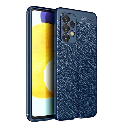 Samsung Galaxy A73 Kılıf Deri Görünümlü Slim Silikon 