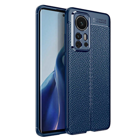 Xiaomi Mi 12 Pro Kılıf Deri Görünümlü Slim Silikon 