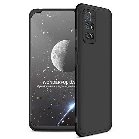 Xiaomi Redmi 10 Kılıf 3 Parça Slim Sert Silikon Kapak AYS