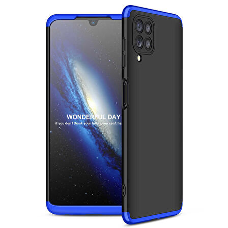 Samsung Galaxy M32 Kılıf 3 Parça Slim Sert Silikon Kapak AYS
