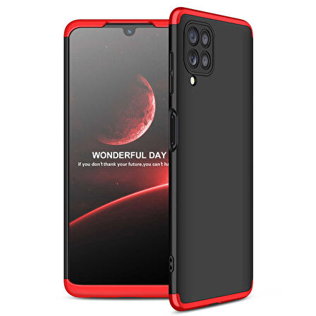 Samsung Galaxy M32 Kılıf 3 Parça Slim Sert Silikon Kapak AYS
