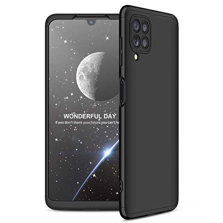 Samsung Galaxy M22 Kılıf 3 Parça Slim Sert Silikon Kapak AYS