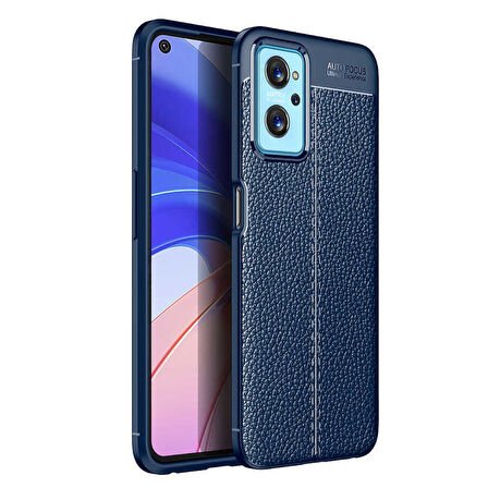 Oppo A96 4G Kılıf Deri Görünümlü Slim Silikon 