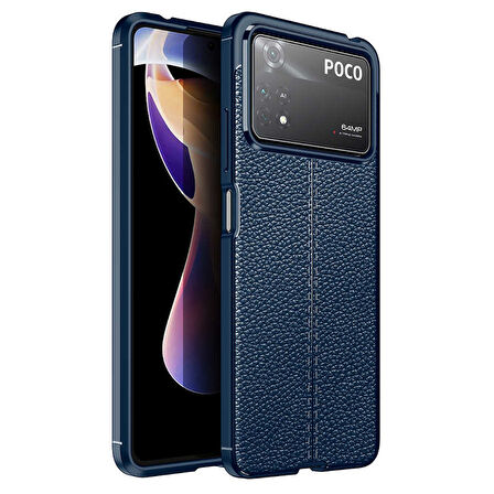 Xiaomi Poco X4 Pro 5G Kılıf Deri Görünümlü Slim Silikon 