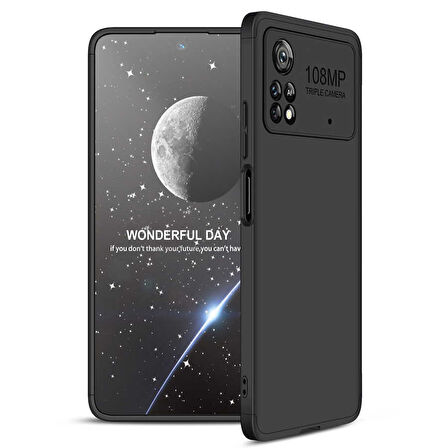 Xiaomi Poco X4 Pro 5G Kılıf 3 Parça Slim Sert Silikon Kapak AYS