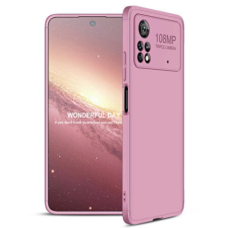 Xiaomi Poco X4 Pro 5G Kılıf 3 Parça Slim Sert Silikon Kapak AYS