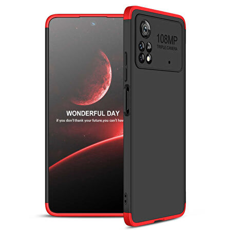 Xiaomi Poco X4 Pro 5G Kılıf 3 Parça Slim Sert Silikon Kapak AYS