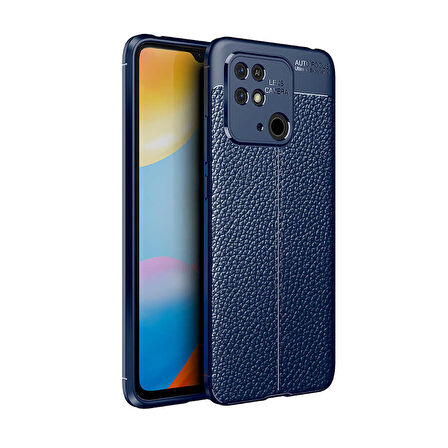 Xiaomi Poco C40 Kılıf Deri Görünümlü Slim Silikon 