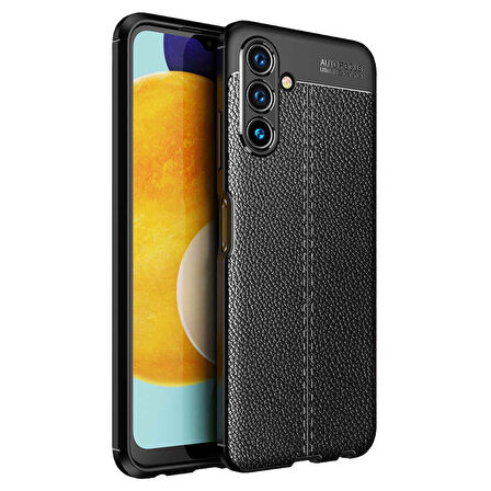 Samsung Galaxy A04S Kılıf Deri Görünümlü Slim Silikon 