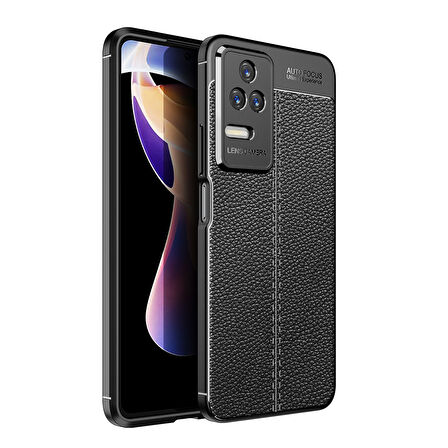 Xiaomi Poco F4 Kılıf Deri Görünümlü Slim Silikon 
