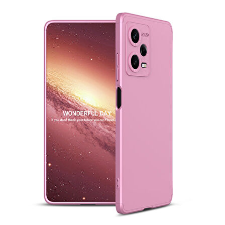 Xiaomi Redmi Note 12 Pro 5G Kılıf 3 Parça Slim Sert Silikon Kapak AYS