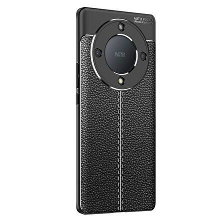 Huawei Honor X 9A Kılıf Deri Görünümlü Slim Silikon 