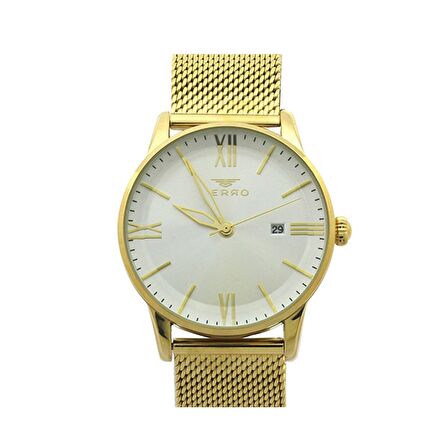 Ferro Gold Renk Hasır Kordonlu Erkek Kol SaatiTH-F11182C-B