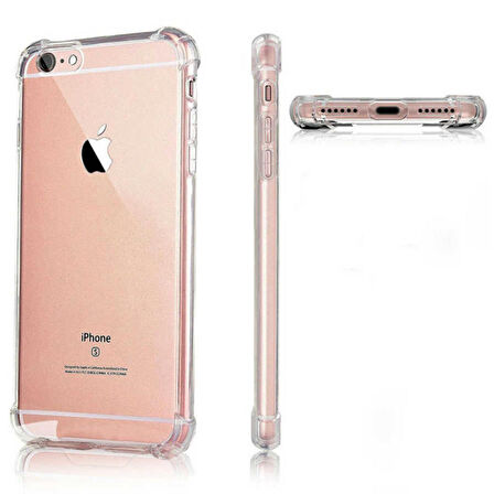Apple iPhone 6 / 6S Anti Şok Darbe Emici Şeffaf Silikon Kılıf