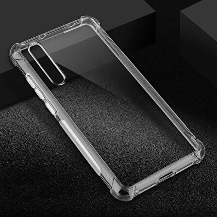 Huawei P20 Lite Anti Şok Darbe Emici Şeffaf Silikon Kılıf