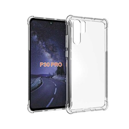 Huawei P30 Pro Anti Şok Darbe Emici Şeffaf Silikon Kılıf