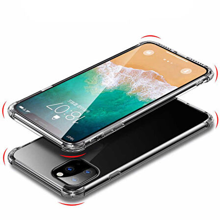 Apple iPhone 11 Pro Anti Şok Darbe Emici Şeffaf Silikon Kılıf