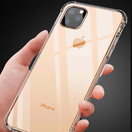 Apple iPhone 11 Pro Max Anti Şok Darbe Emici Şeffaf Silikon Kılıf