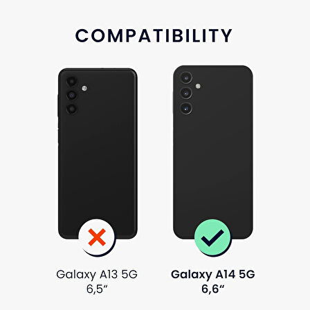 Samsung Galaxy A14 Kılıf 360 Şeffaf Ön Arka Korumalı Şeffaf Silikon
