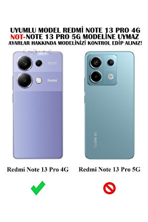 Xiaomi Redmi Note 13 PRO 4G Kılıf 360 Şeffaf Ön Arka Korumalı Şeffaf Silikon