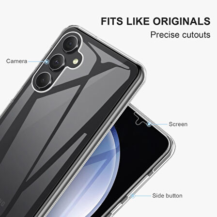 Samsung Galaxy S23 FE Kılıf 360 Şeffaf Ön Arka Korumalı Şeffaf Silikon