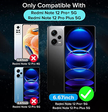 Xiaomi Redmi Note 12 PRO 5G Kılıf 360 Şeffaf Ön Arka Korumalı Şeffaf Silikon