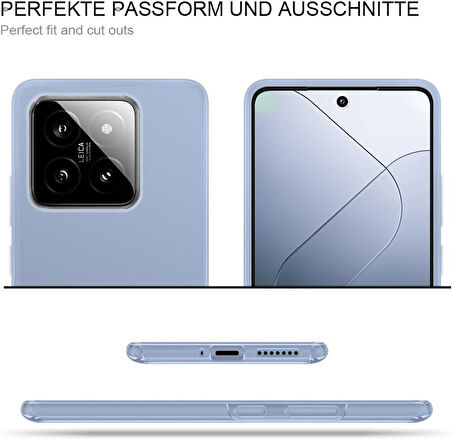 Xiaomi 14 Kılıf 360 Şeffaf Ön Arka Korumalı Şeffaf Silikon