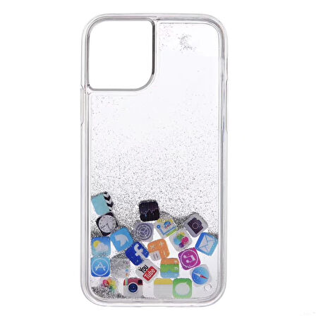Apple iPhone X / XS Kılıf Düz (Simsiz) Sulu ios ikon Silikon