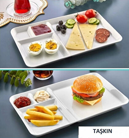 4 BÖLMELİ KAHVALTILIK THERMOPLUS KIRILMAYA DAYANIKLI 30.5 X 18.5 CM