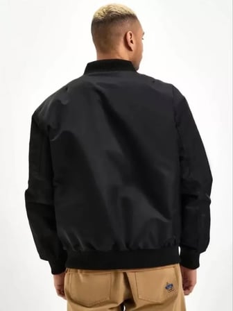 Unisex Uzun Kol Baskılı Bomber Ceket - Siyah - Siyah / S