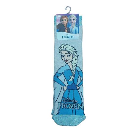 FROZEN ELSA TABANI KAYDIRMAZ KIŞLIK HAVLU ÇOCUK ÇORAP