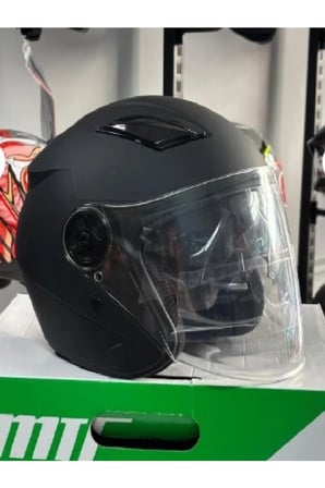 SİYAH YARIM KASK(GÜNEŞ VİZÖRLÜ)