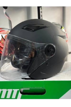 SİYAH YARIM KASK(GÜNEŞ VİZÖRLÜ)