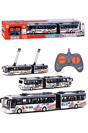 Şarjlı Uzaktan Kumandalı Full Fonksiyon Körüklü Oyuncak Otobüs 38 cm