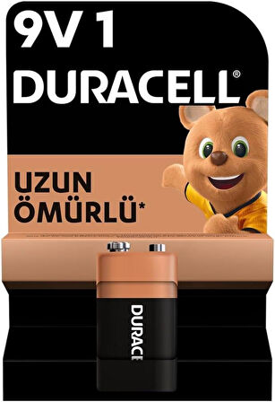 Duracell 9V Alkaline Pil (6LR61 - MN1604) - 1 Adet