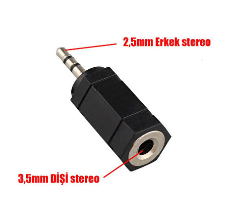 3,5mm to 2,5mm Stereo Dönüştürücü