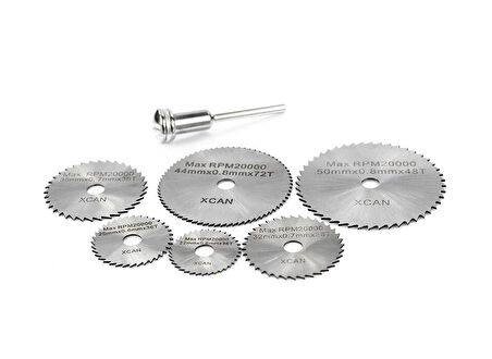 Dremel İçin 6 Adet Daire Testere ve Bağlantı Mili