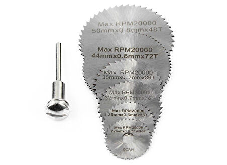 Dremel İçin 6 Adet Daire Testere ve Bağlantı Mili