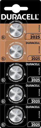 Duracell CR2025 3V Lityum Pil - 5 Adet