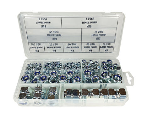 337 Parça Fiberli Çelik Somun Seti (DIN 985)