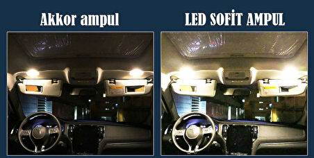 Sarı Renk Led Sofit Ampul 31mm - 21 SMD Ledli