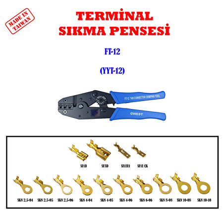 GW 12 Terminal Sıkma Pensesi FT 12 - YYT 12