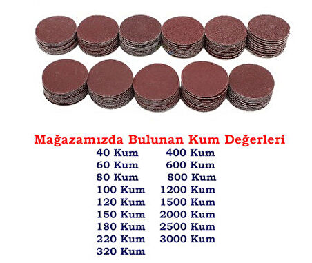 Dremel İçin Cırtlı Disk Zımpara - 3000 Kum - Çap 25mm (10 Adet)