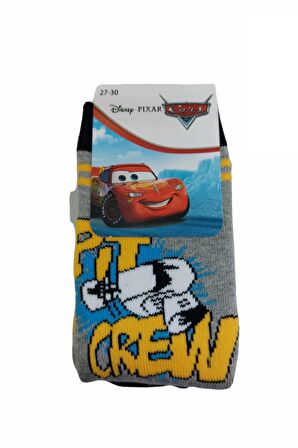 Cars Figürlü Kışlık Çocuk Havlu Çorap