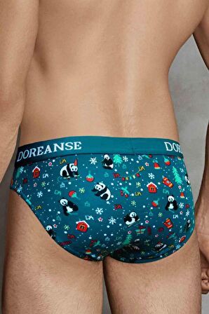 Doreanse Erkek Modal Çok Renkli Baskılı Külot Slip 1263
