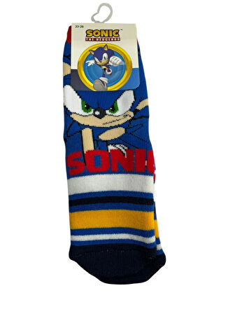 3'Lü SONIC Figürlü Tabanı Kaydırmaz Çocuk Havlu Çorap