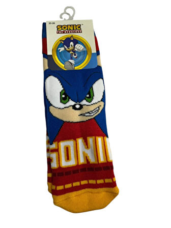 3'Lü SONIC Figürlü Tabanı Kaydırmaz Çocuk Havlu Çorap