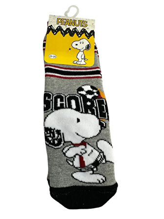 3'Lü PEANUTS Figürlü Tabanı Kaydırmaz Çocuk Havlu Çorap