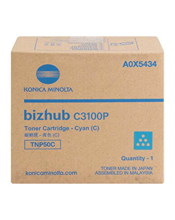 Konica Minolta BizHub TNP50C/C3100P Mavi Orjinal Toner